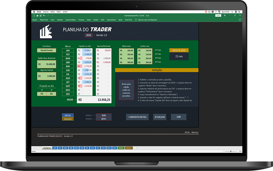 Planilha day Trade - Slider 1